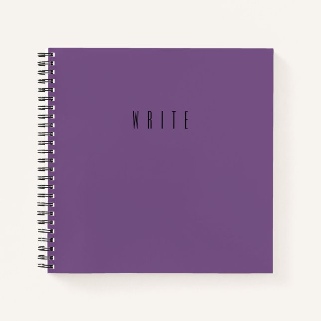 Lila Schreibtypografie Notizbuch (Vorderseite)
