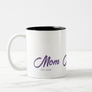 Lila Schrift Mama Gegründet Zweifarbige Tasse