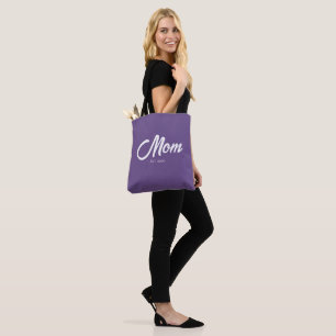 Lila Schriftart Mom Etabliert Tasche