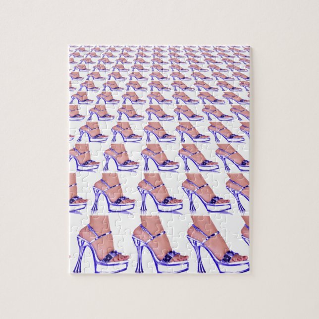 Lila Schuhpumpen für hohe Ferse (Vertikal)