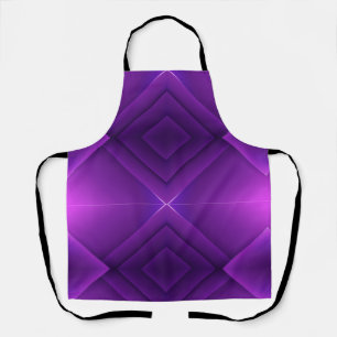 Lila Schürze mit geometrischem Rautenmuster