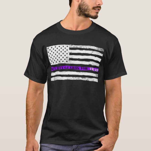 Lila Schutzeinrichtungen für TRUMP T-Shirt (Vorderseite)