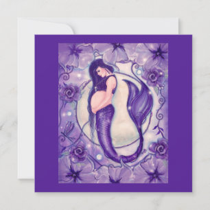 Lila Schwangerschaft mermaid von Renee Dankeschön Einladung