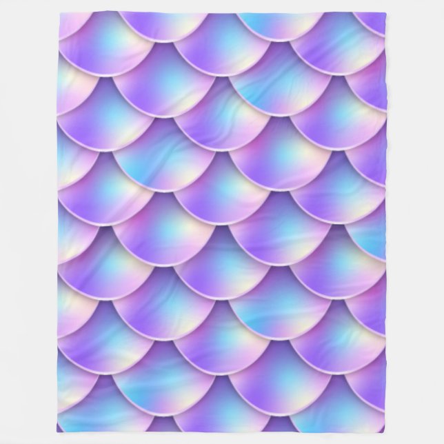 lila Schwanz Fleecedecke (Vorderseite)