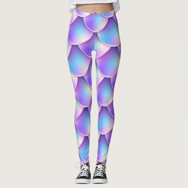 lila Schwanz Leggings (Vorderseite)