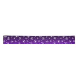 Lila/schwarz-glänzend Snowflake Satin Ribbon Satinband