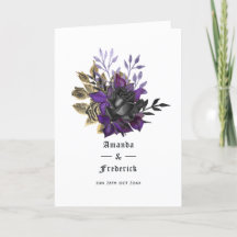 Lila Schwarz-Gold-Gothic-Hochzeit