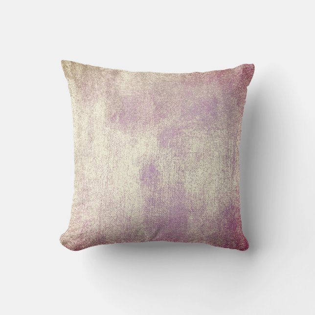 Lila Schwarz Minimal lackierbares Pastellfarben Kissen (Vorderseite)
