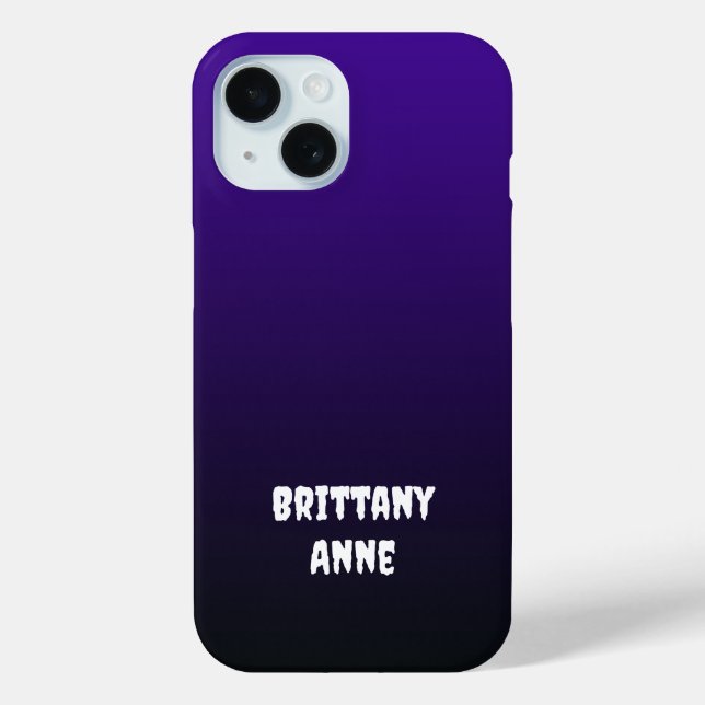 Lila Schwarz Personalisiert Case-Mate iPhone Hülle (Rückseite)