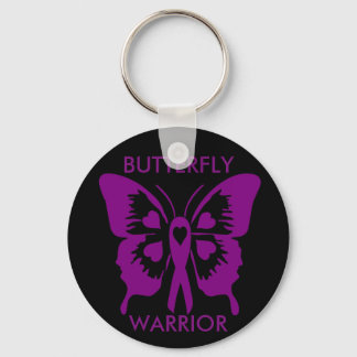 Lila/Schwarz-Schlüsselkette Butterfly Warrior Schlüsselanhänger
