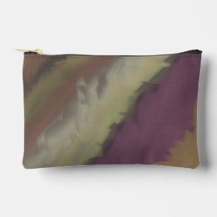 Lila Schwarz und Creme Moody Abstract Zubehörtasche