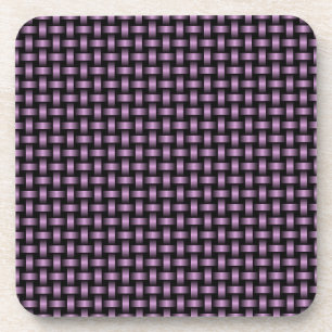 Lila Schwarz-Weave-Muster Getränkeuntersetzer