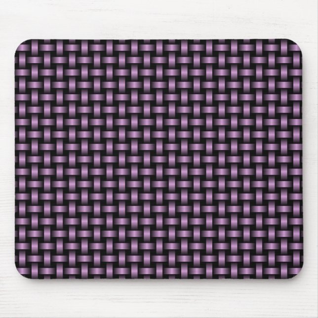 Lila Schwarz-Weave-Muster Mousepad (Vorne)