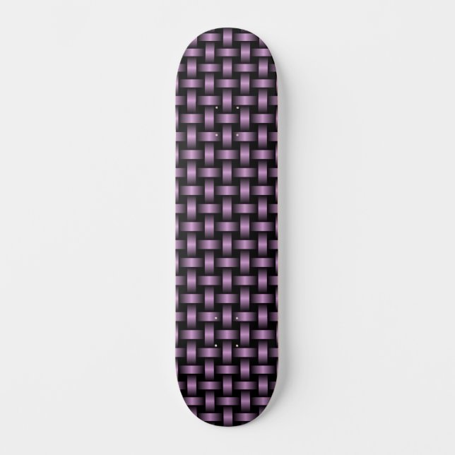 Lila Schwarz-Weave-Muster Skateboard (Vorderseite)
