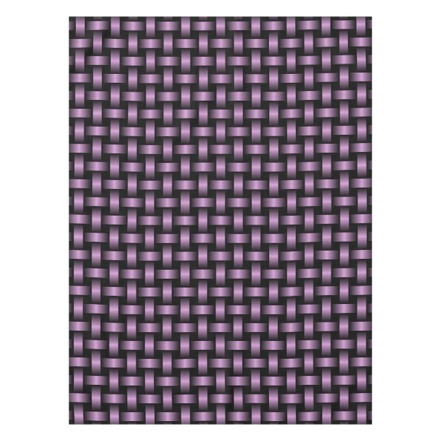 Lila Schwarz-Weave-Muster Tischdecke (Vorderseite)