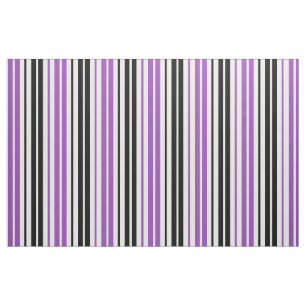 Lila Schwarz Weiß Streifen Muster Design Stoff