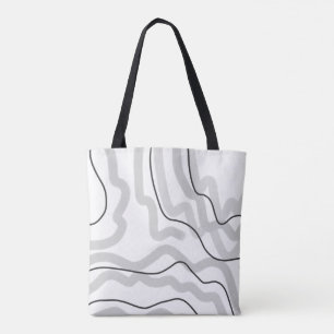 lila schwarze Blätter in einfachem Blau Tasche