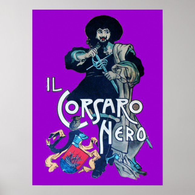 LILA SCHWARZE CORSAIR POSTER (Vorne)