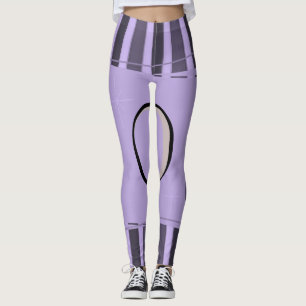lila schwarze Damen-Leggings Leggings