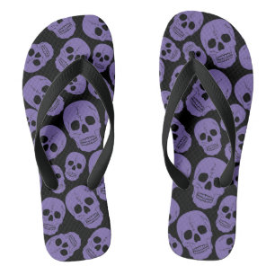 Lila Schwarze Skulpturen Flip Flops