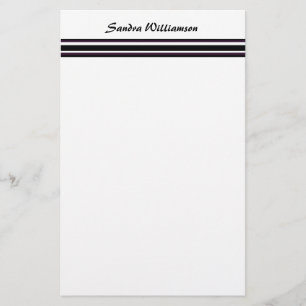 lila schwarze Streifen Briefpapier