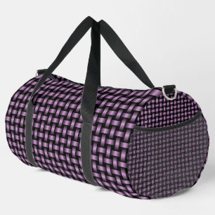 Lila schwarze Webmuster-Tasche Duffle Bag