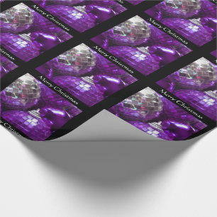 Lila Schwarzes der Flitter-frohen Weihnachten Geschenkpapier