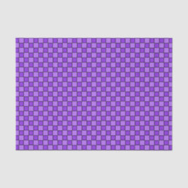 Lila Schwarzes Prüfbrett-Muster Seidenpapier