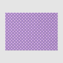 Lila Schwarzes Prüfbrett-Muster Seidenpapier