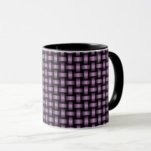 Lila schwarzes Webmuster Tasse