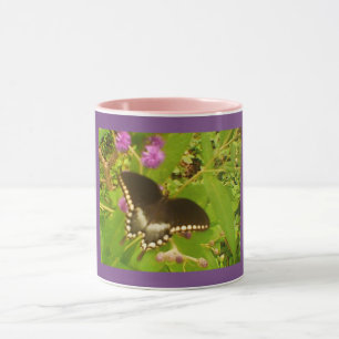 Lila Schwarzmonarch Tasse