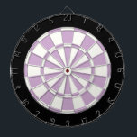 Lila Schwarzweiß und Weiß Dartscheibe<br><div class="desc">Lila Schwarzweißtafel</div>