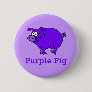 Lila Schweinefleisch, Tasse, Baby-Shirts Button