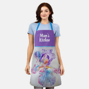 Lila Schwertlilie Irides Blumen Weihnachten Schürze