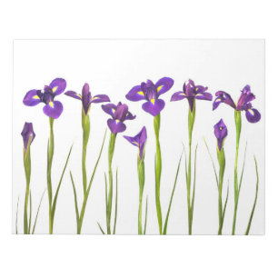 Lila Schwertlilien - Iris-Blumen individuell anpas Notizblock