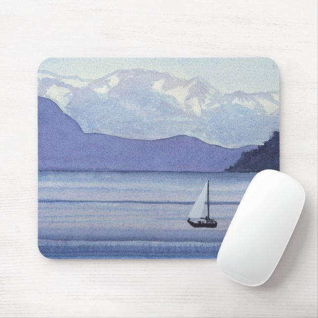 Lila Seascape Mousepad (Mit Mouse)