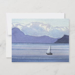 Lila Seascape Postkarte
