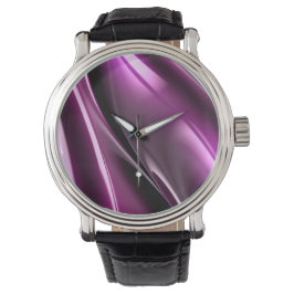 Lila Seide Armbanduhr