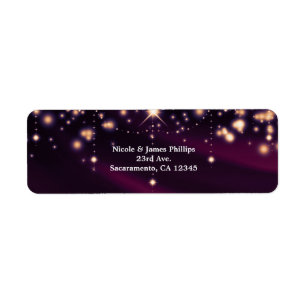 Lila Seide & Gold Sparkle Glam Party Einladung