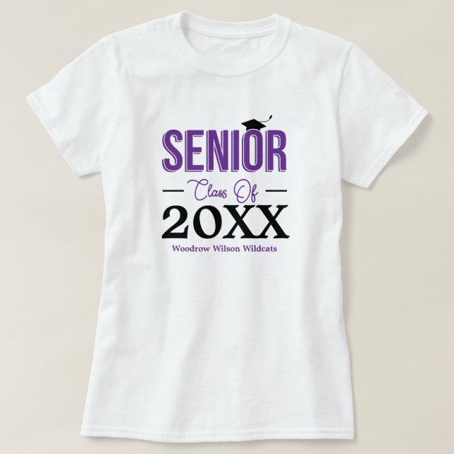 Lila Senior Class T-Shirt (Design vorne)