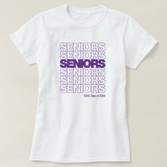Lila Senioren Senioren Senioren Senioren T-Shirt (Design vorne)