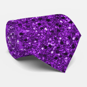 Lila Sequins Chic Glitzer Krawatte