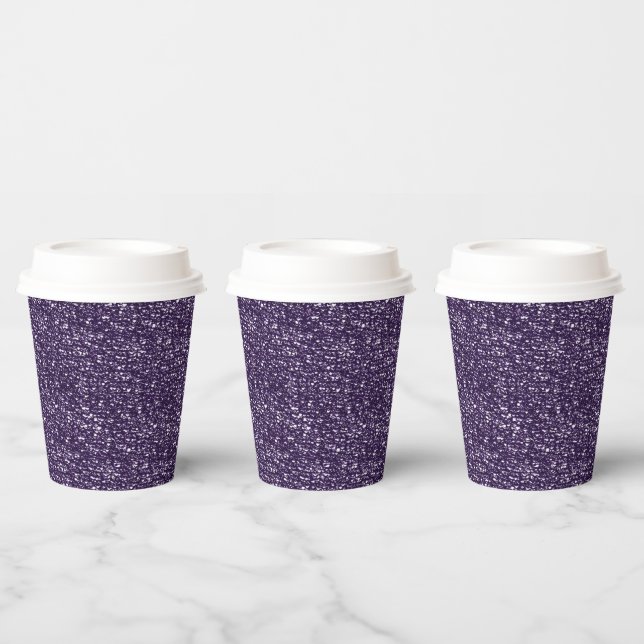 LILA SEQUINS PAPER PARTY CUPS PAPPBECHER (Multi)