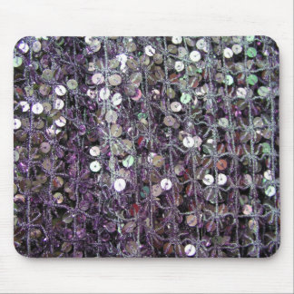 Lila Sequins u. Perlen Mousepad