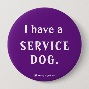 Lila Service-Hund Button