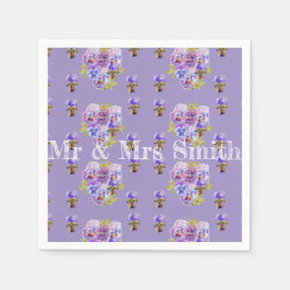 Lila Shabby Pansy Dekoration Serviette Napkins lil