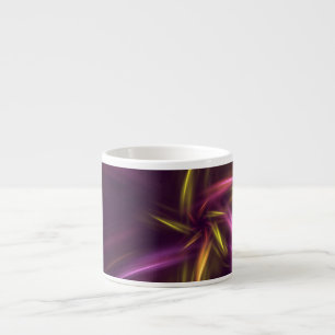 Lila Shades Abstrakt Blume Fantasie Espressotasse