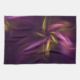 Lila Shades Abstrakt Blume Fantasie Geschirrtuch