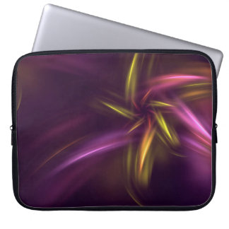 Lila Shades Abstrakt Blume Fantasie Laptopschutzhülle