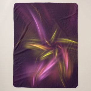 Lila Shades Abstrakt Blume Fantasie Sherpadecke